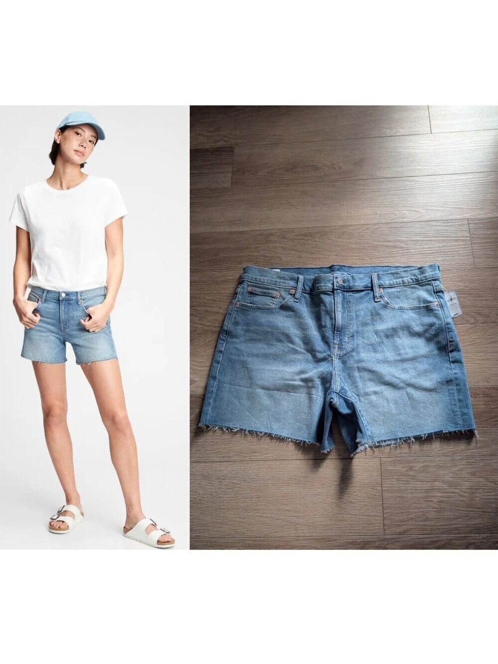 Gap | 5'' Mid Rise Denim Shorts In Light Indigo (34/18R)